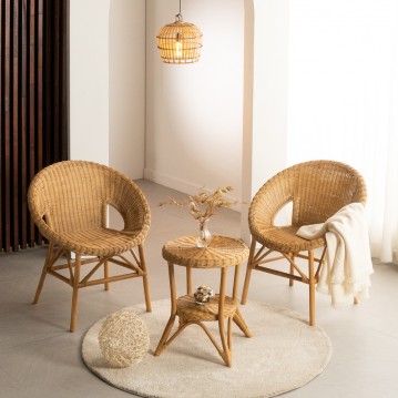 (익일배송) 이본T테이블세트(브라운/화이트/내추럴)