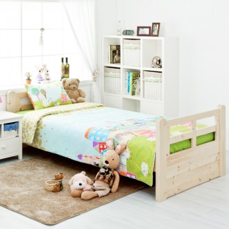 (5%추가할인/익일배송) 미키싱글침대프레임(매트리스업그레이드)