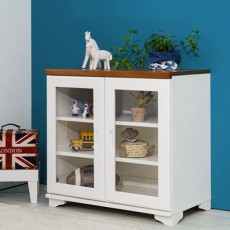 로즈유리문3단수납장