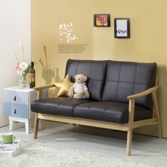 루시오크PU인조가죽2인용쇼파의자