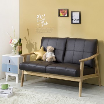 루시오크PU인조가죽2인용쇼파의자