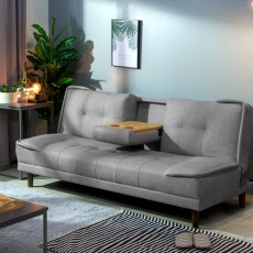 (익일배송/한정수량) 리도컵홀더3인용패브릭룩(방수가죽)소파베드