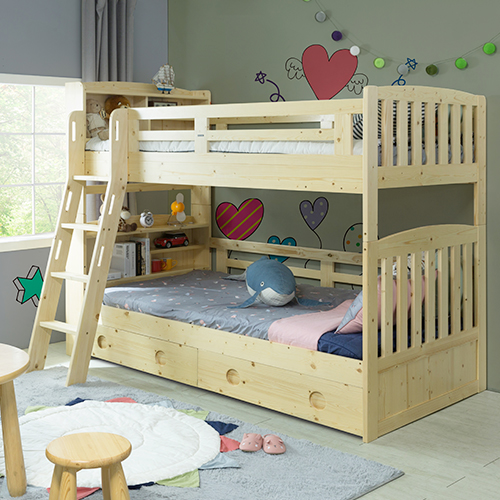 (5%추가할인/익일배송) 하이틴슈퍼싱글이층침대프레임(매트리스업그레이드)