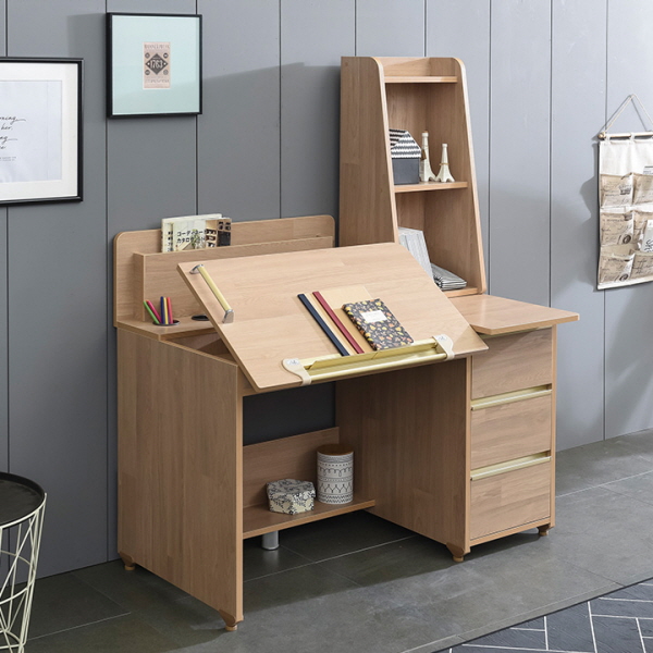 레이각도조절1인책상심플세트(핑크/그린/애쉬)