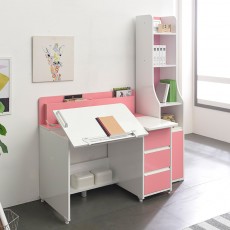 레이각도조절1인책상멀티세트(핑크/그린/애쉬)