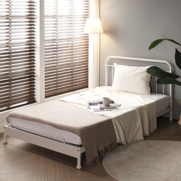 (5%추가할인/익일배송) 튜브철제슈퍼싱글침대프레임