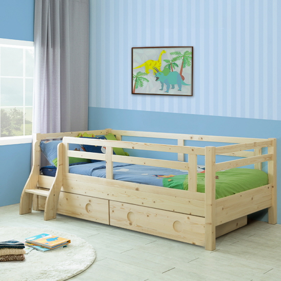 (5%추가할인/익일배송) 파인원목데이베드이단침대프레임A형(슈퍼싱글)