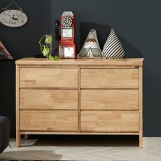 (착불) 그로브고무나무3단와이드서랍장