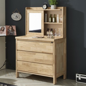 (착불) 그로브원목3단수납화장대세트