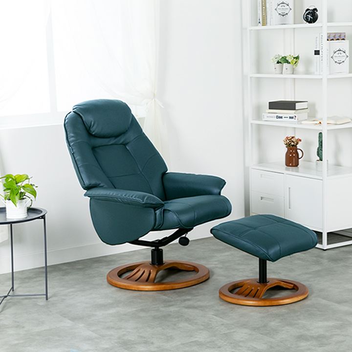 (익일배송) 리볼브회전리클라이너1인용의자(풋스툴포함)