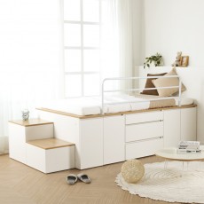 (착불) 데니스수납평상형침대프레임(슈퍼싱글/퀸)