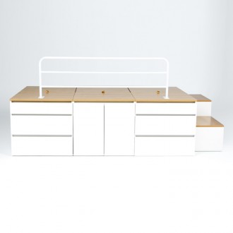 (착불) 데니스수납평상형SS침대프레임(DNSSET6)