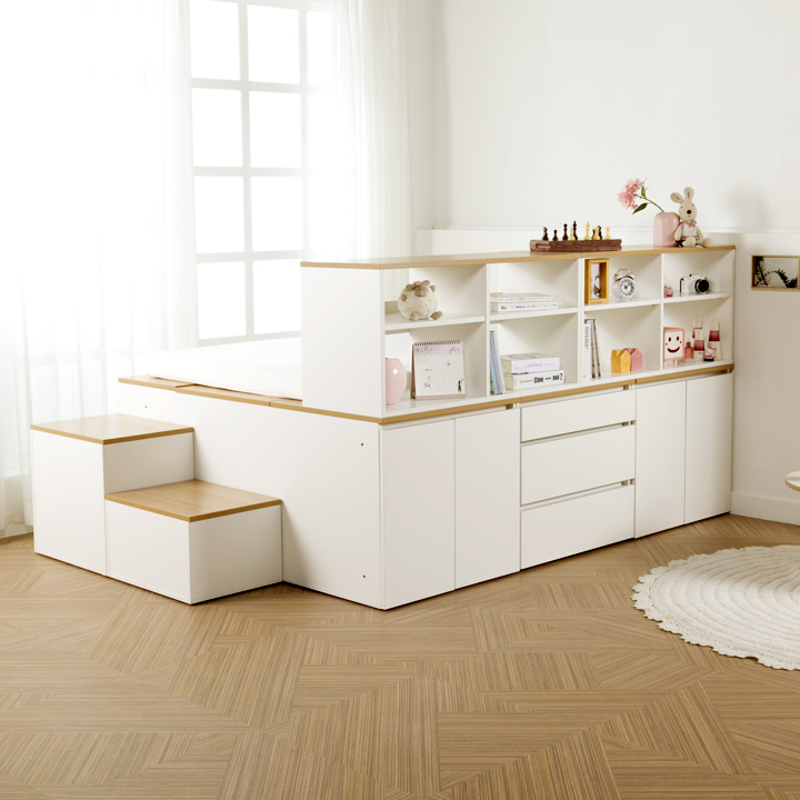 (착불) 데니스수납평상형SS침대프레임(DNSSET10)