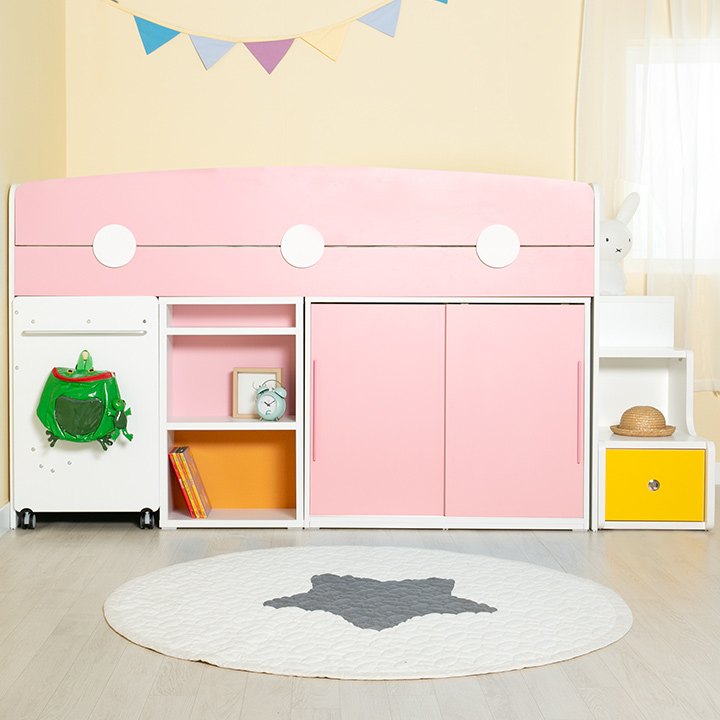 (착불) 에보니아 미끄럼틀 플레이 아지트 벙커침대 프레임