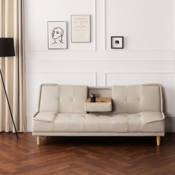 (본사몰단독상품/익일배송) 프리미엄뉴리도컵홀더소파베드(패브릭/에어레더)