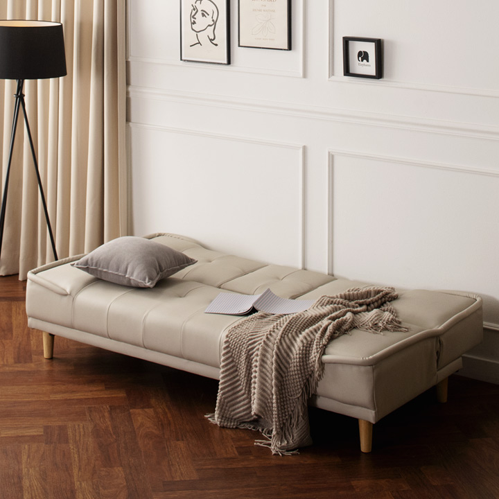 (본사몰단독상품/익일배송) 프리미엄뉴리도컵홀더소파베드(패브릭/에어레더)