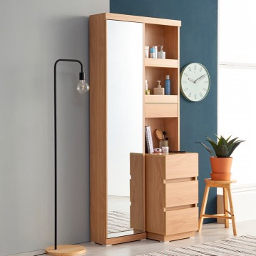 (착불) 파우더수납전신거울화장대