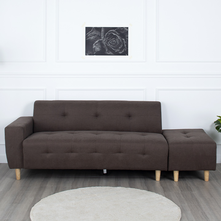 (익일배송) 데일리3인용라텍스폼패브릭쇼파(스툴포함)