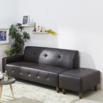 (익일배송) 데일리3인용라텍스폼PU쇼파(스툴포함)