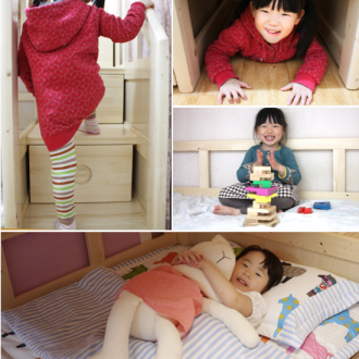 (하부서랍포함) 에보니아미키계단형원목이층침대(싱글)(상하단 매트포함)