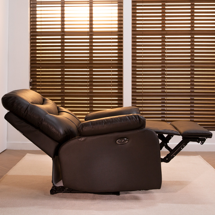 (NEW) 럭스천연면피소가죽1인용전동리클라이너(전동)