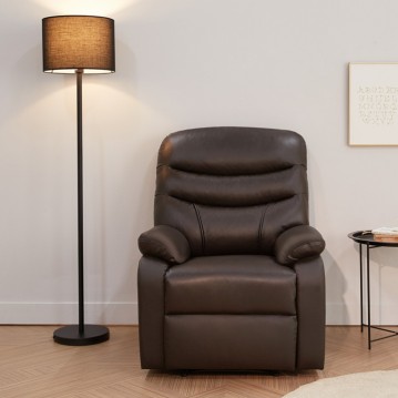 (NEW) 럭스천연소가죽1인용리클라이너(수동)