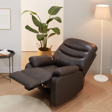 (NEW) 럭스천연소가죽1인용리클라이너(수동)