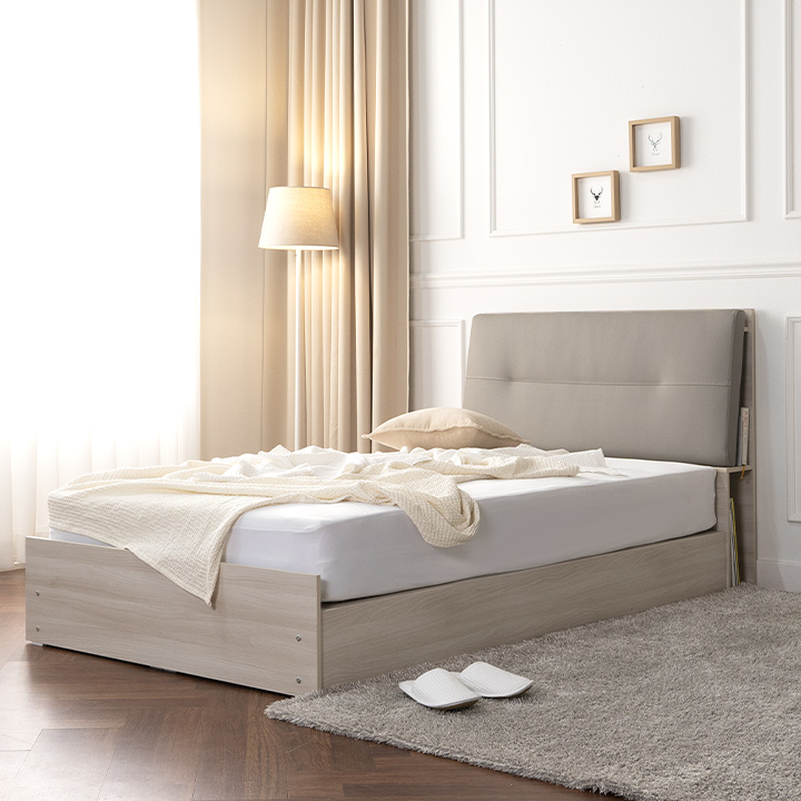 (착불) 타임호텔형가죽수납침대침대(슈퍼싱글)