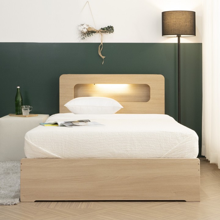 (착불) 브릭스LED조명수납침대(슈퍼싱글)