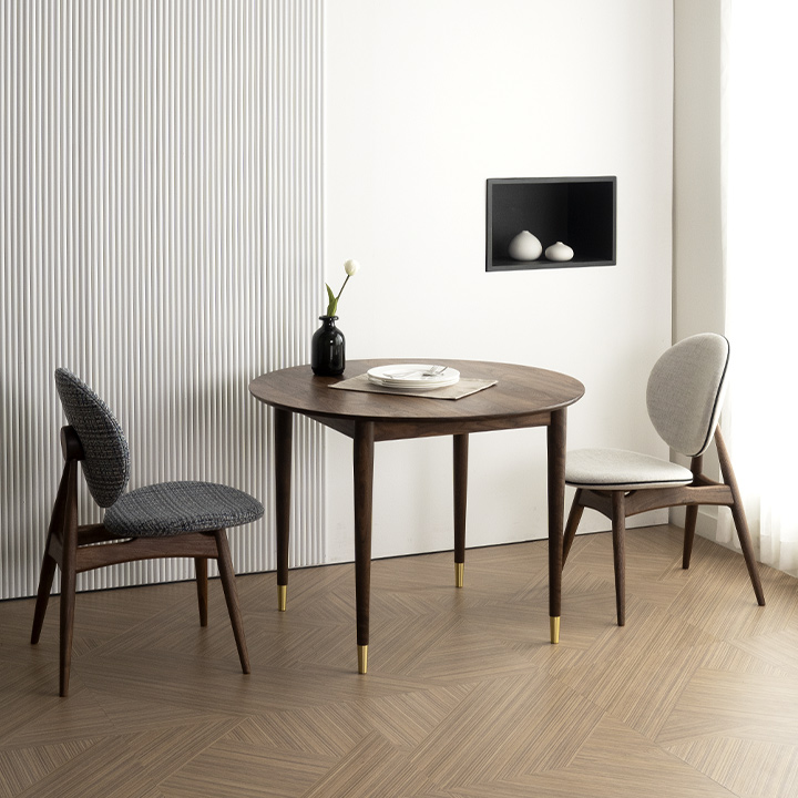 루체호두나무원형식탁(1000/1100/1200)