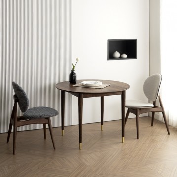 루체호두나무원형식탁(1000/1100/1200)