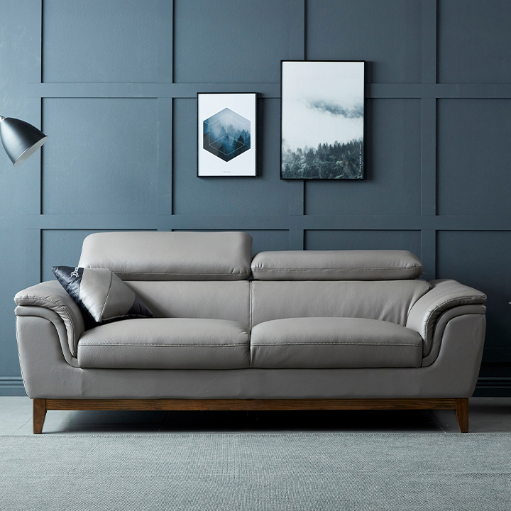 (착불) 프레드에어레더3인용쇼파