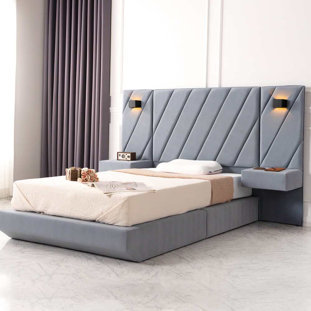 (착불) 마테오높은헤드고급아몬드원단침대Q