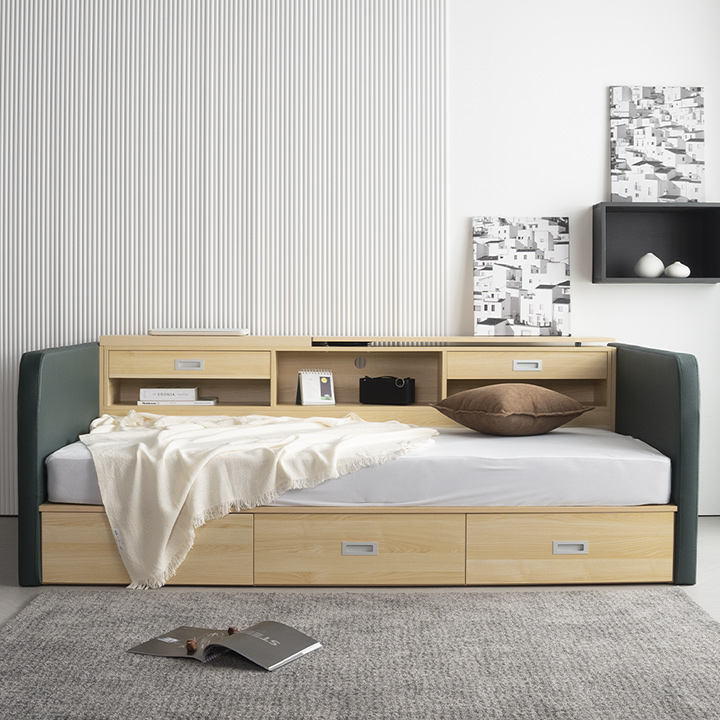 (착불)레아.2접이식테이블멀티수납형침대(S)