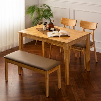시온고무나무원목4인용식탁테이블