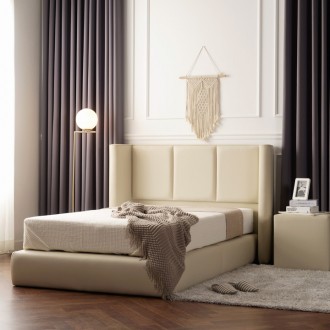 (착불) 르반독립스프링가죽침대(SS/Q)