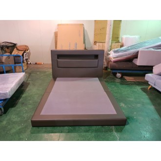 [B등급] 210913-4 샘플 PU 조명침대 Q_카키그레이