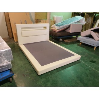 [B등급] 210913-5 샘플 PU 조명침대 Q_아이보리