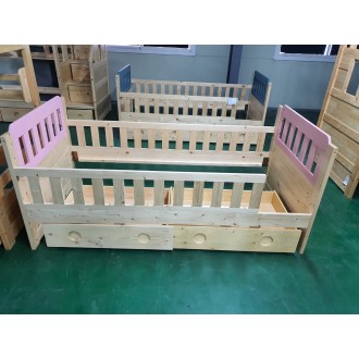 [B등급] 211007-4 레이투톤단층침대_하부서랍포함_싱글_네추럴+핑크