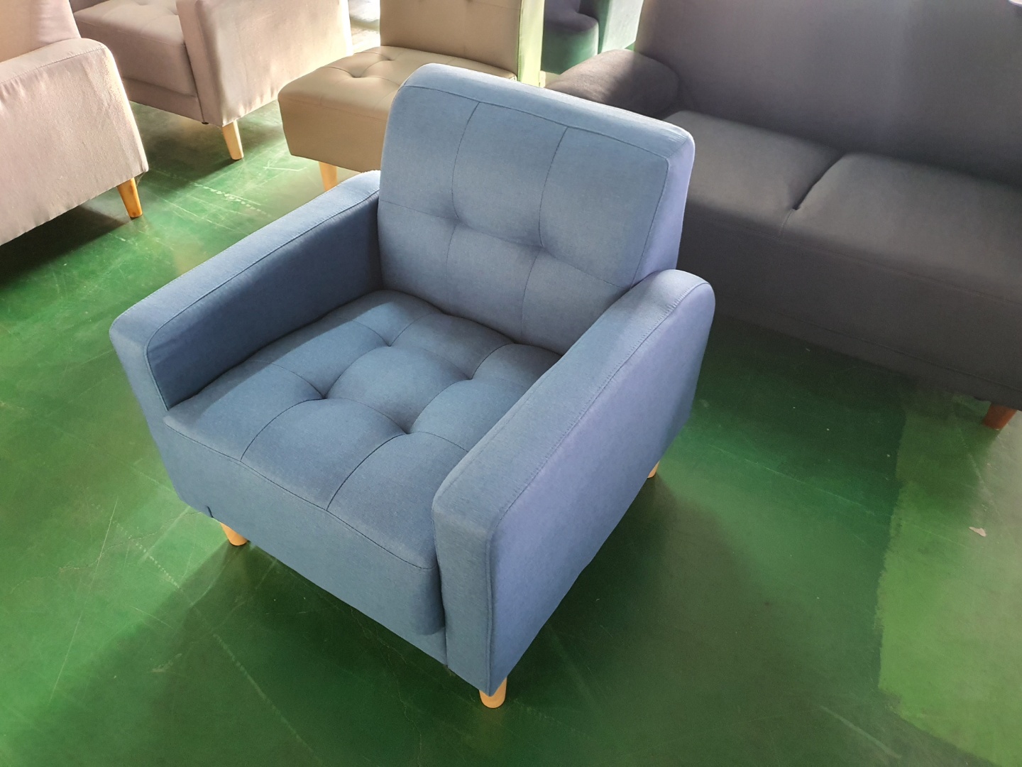 [B등급] 211014-6 루비1인소파_패브릭_아쿠아블루