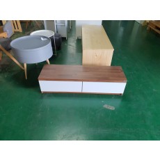 [B등급] 211014-15 폴드1단거실장1200_멀바우_화이트