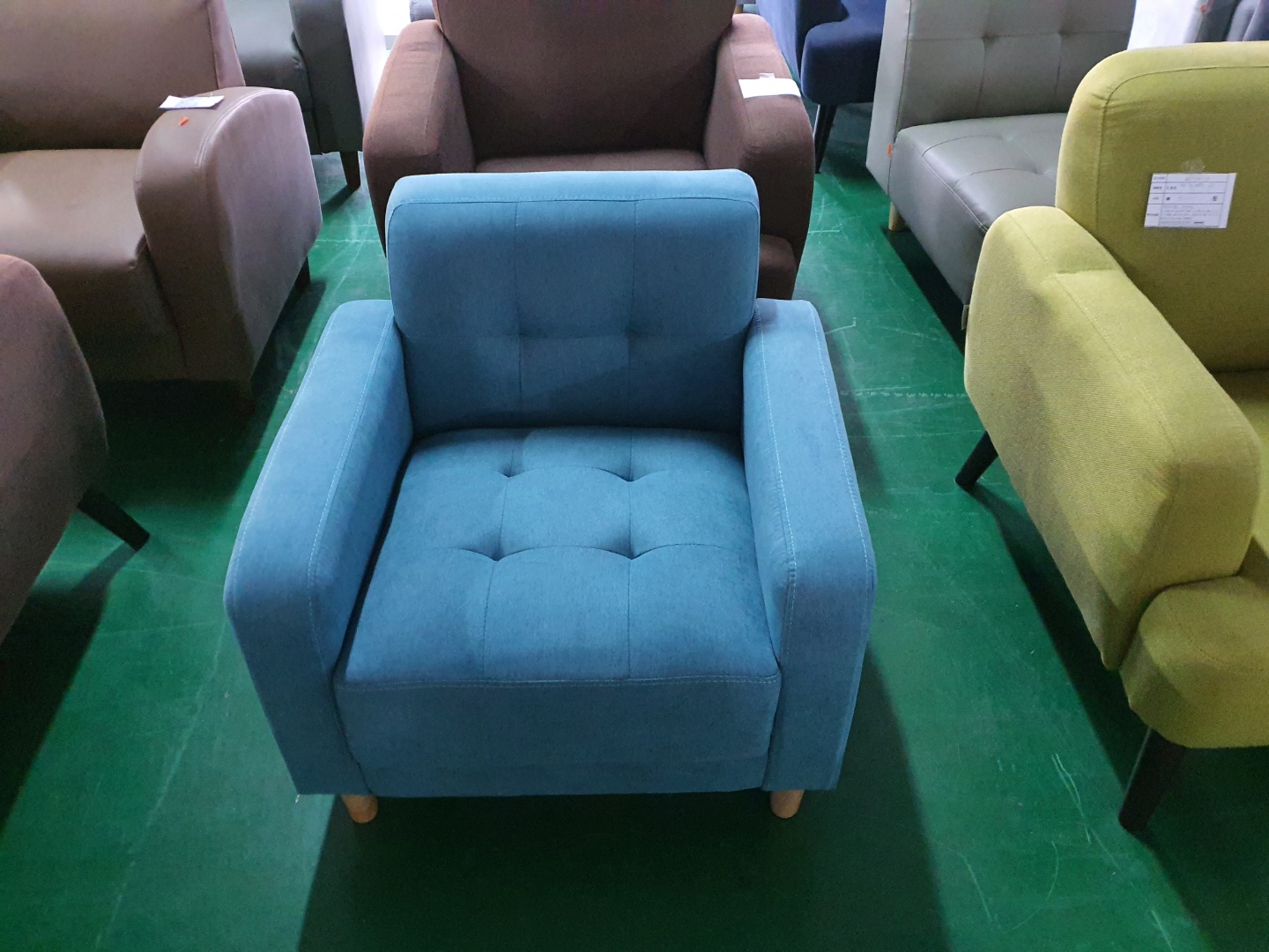 [B등급] 211019-4 루비1인소파_패브릭_아쿠아블루