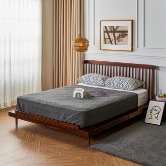 (착불) 미네르바장미목평상형원목침대(퀸/킹)