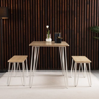 (신상품특가) 제니퍼직사각테이블세트(테이블1개+벤치2개)