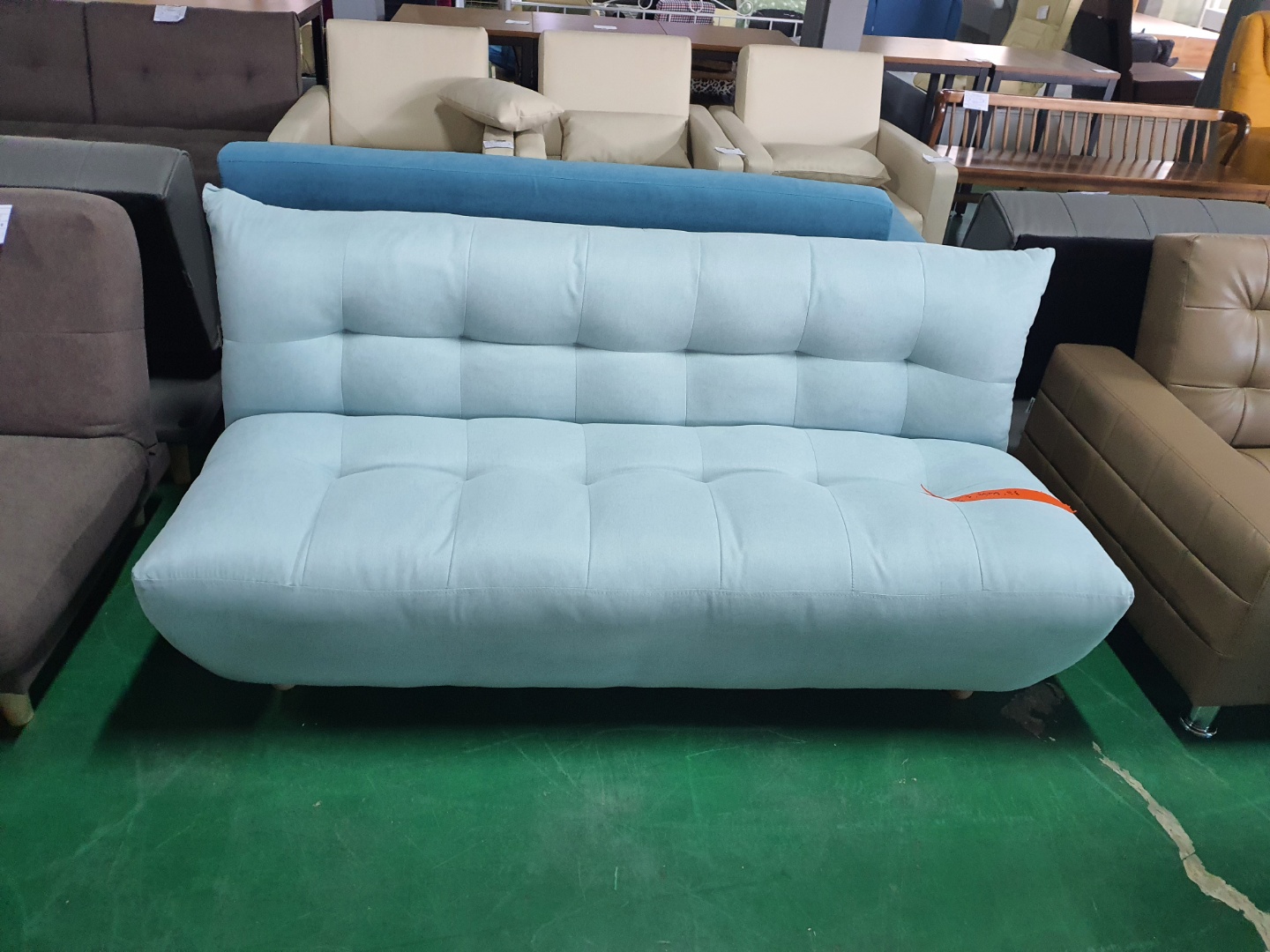 [B등급] 211025-15 티파니3인소파의자_패브릭_민트블루