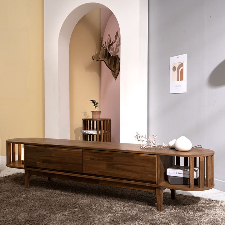 템플원목1단거실장2000